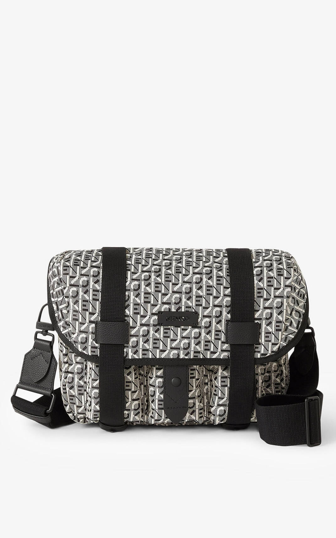 Sac Bandoulière Kenzo Courier small jacquard Homme Grise | KAZG-64908